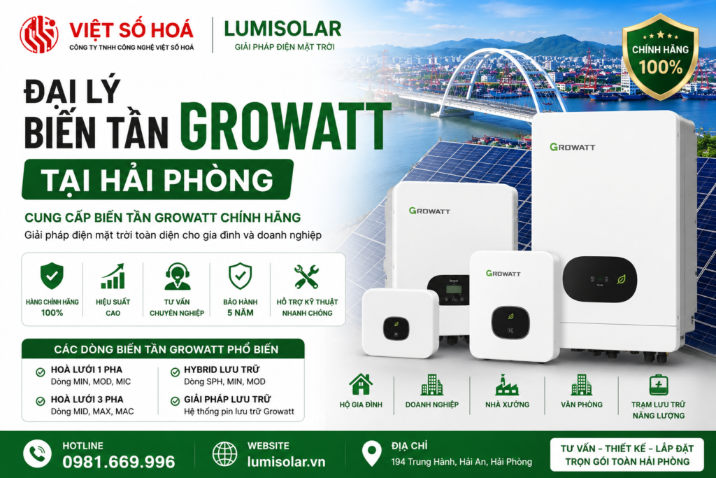 Đại Lý Biến Tần Growatt Tại Hải Phòng – Việt Số Hoá Cung Cấp Inverter Chính Hãng